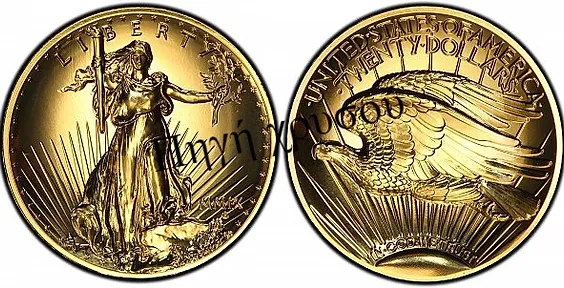 Πηγή Χρυσού - Αγγλία | Νομίσματα Ηράκλειο | 20$ Saint Gaudens Gold  Double Eagle - Ultra High Relief (2009)